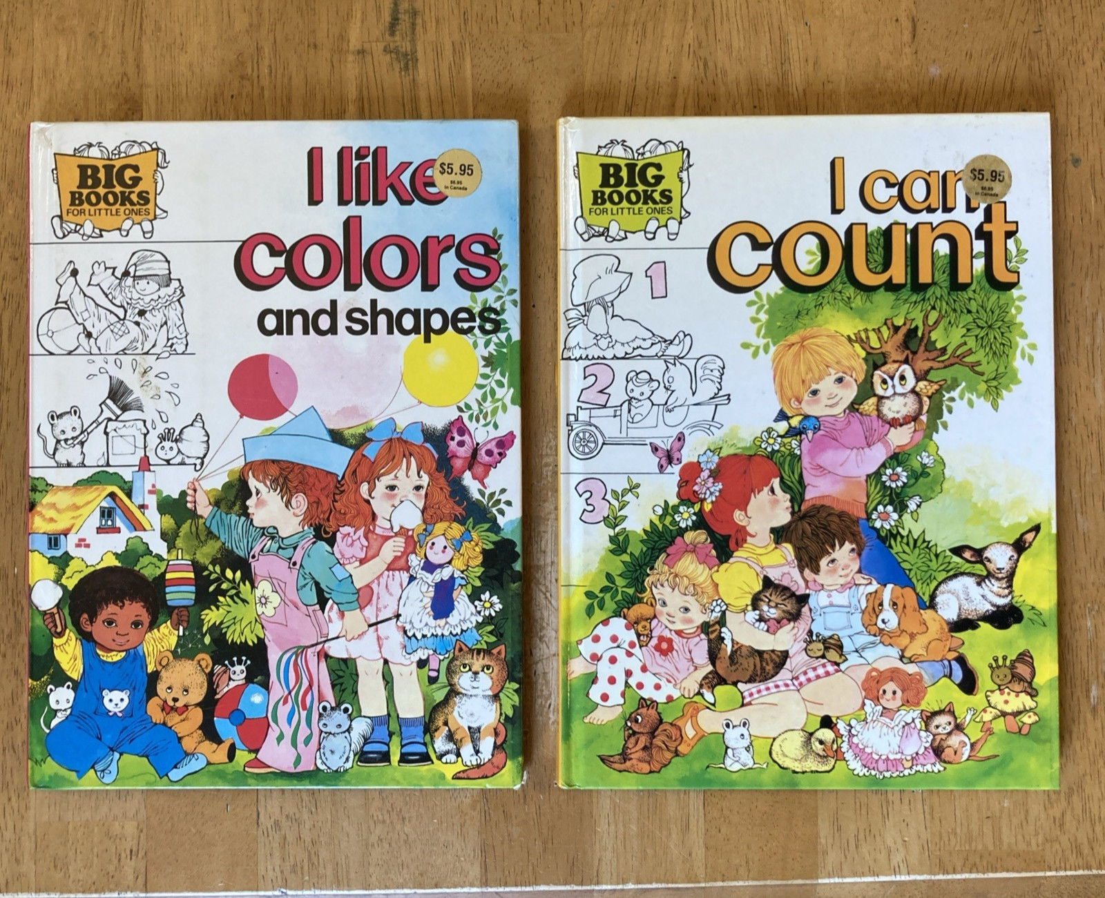 Big Books for Little Ones I Like Colors and Shapes AND I Can Count-Vintage!