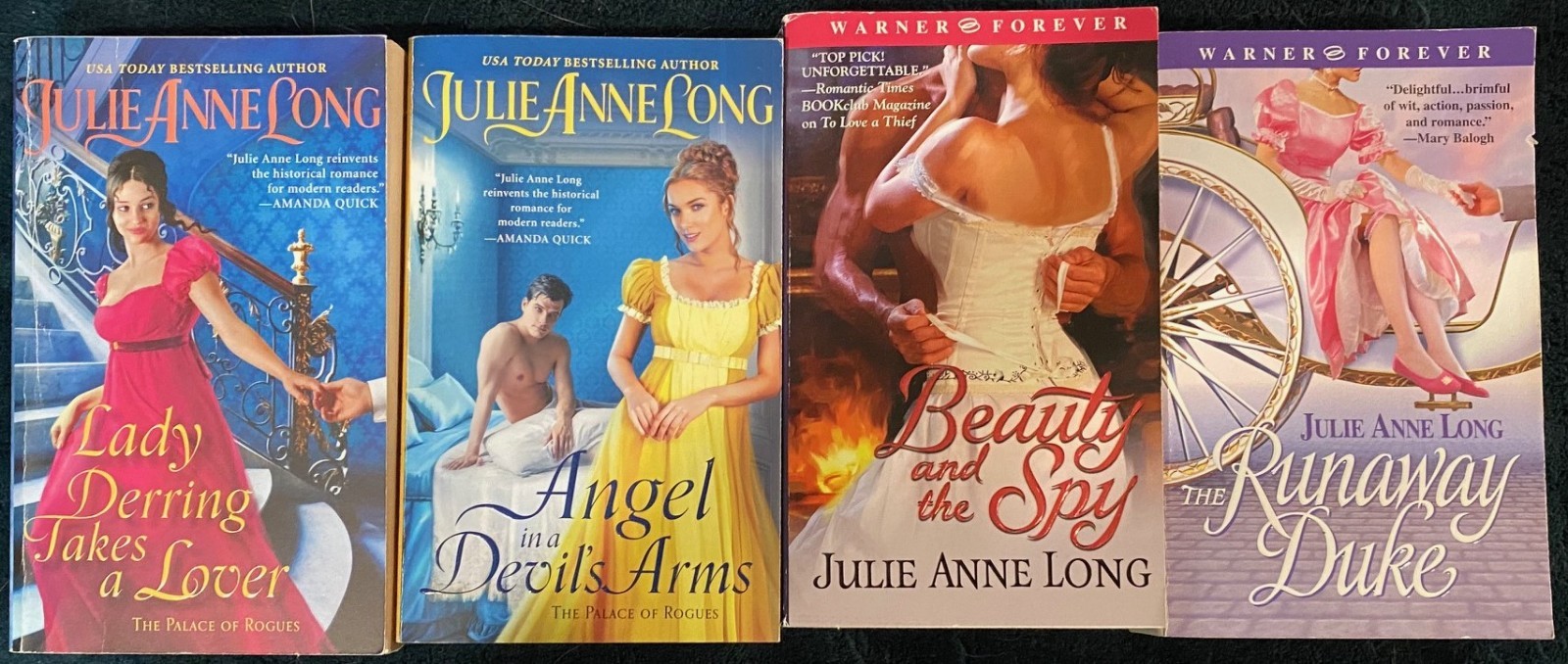 Julie Anne Long Historical Romance Paperbacks Lot of 4 – Palace of Rogues