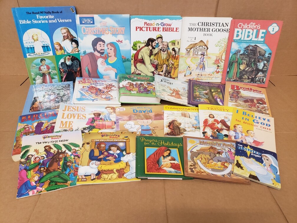 Lot of 10 Christian Kids Prayer Bible Jesus Stories Religion Books- MIX UNSORTED