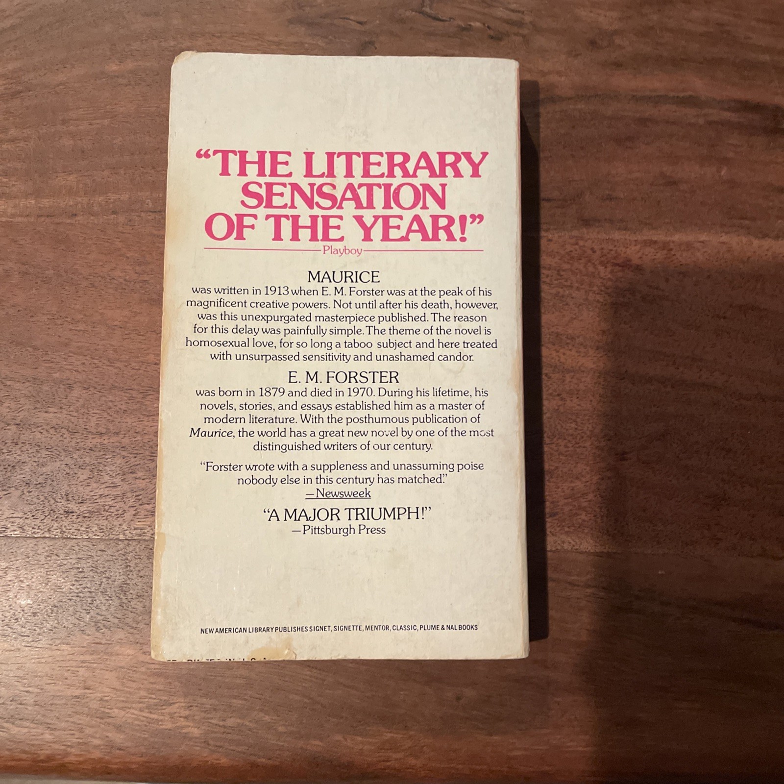 Maurice by E.M. Forster 1973 First Printing Signet Paperback LGBTQ+ Novel PB