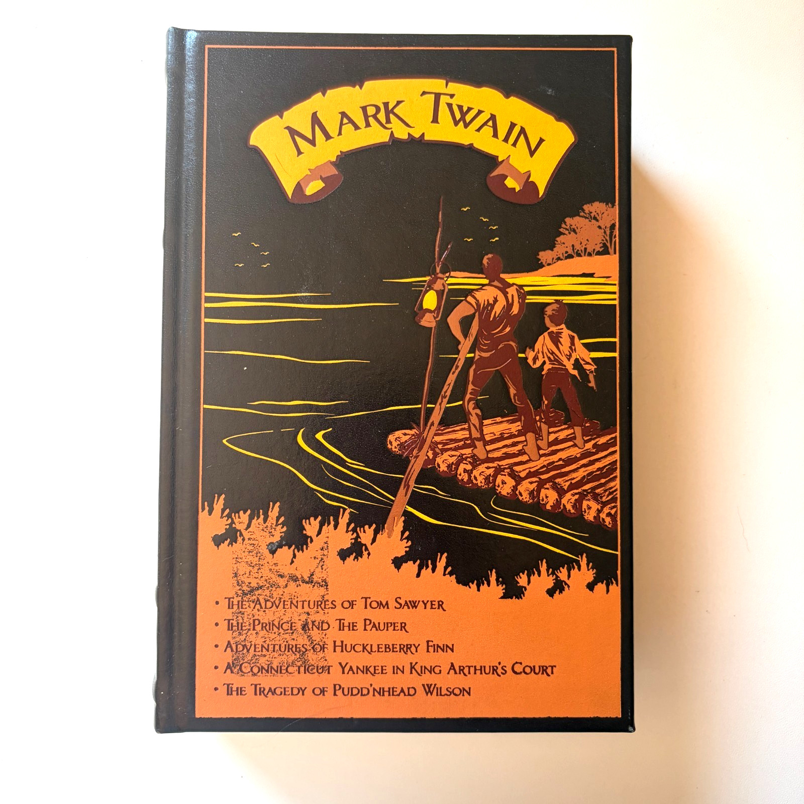 Mark Twain Five Novels Leatherette Canterbury Classics HC Gilt Edges Ships Fast!
