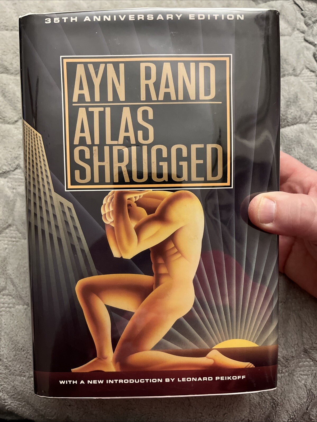 Atlas Shrugged — Ayn Rand (1992, HC) 35th Anniversary Ed. 1st Dutton Print! VG!