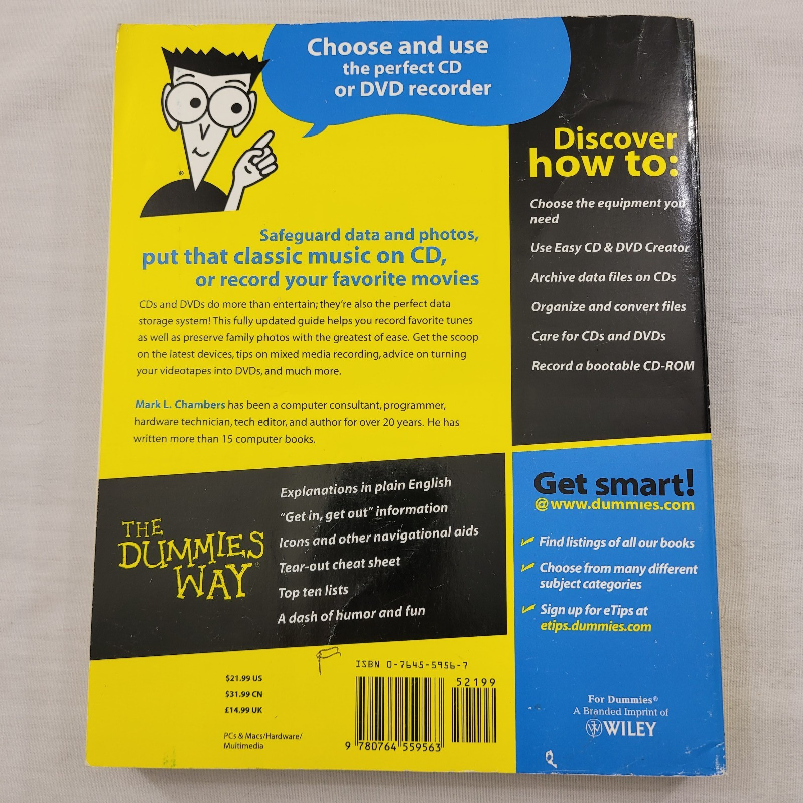 VTG CD & DVD Recording for Dummies 2004 Wiley Publishing PC & Mac 2nd Edition