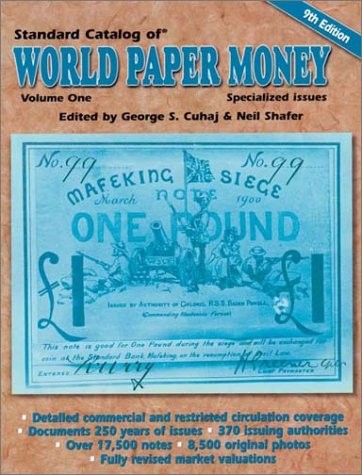 STANDARD CATALOG OF WORLD PAPER MONEY, SPECIALIZED ISSUES, By Neil Shafer VG