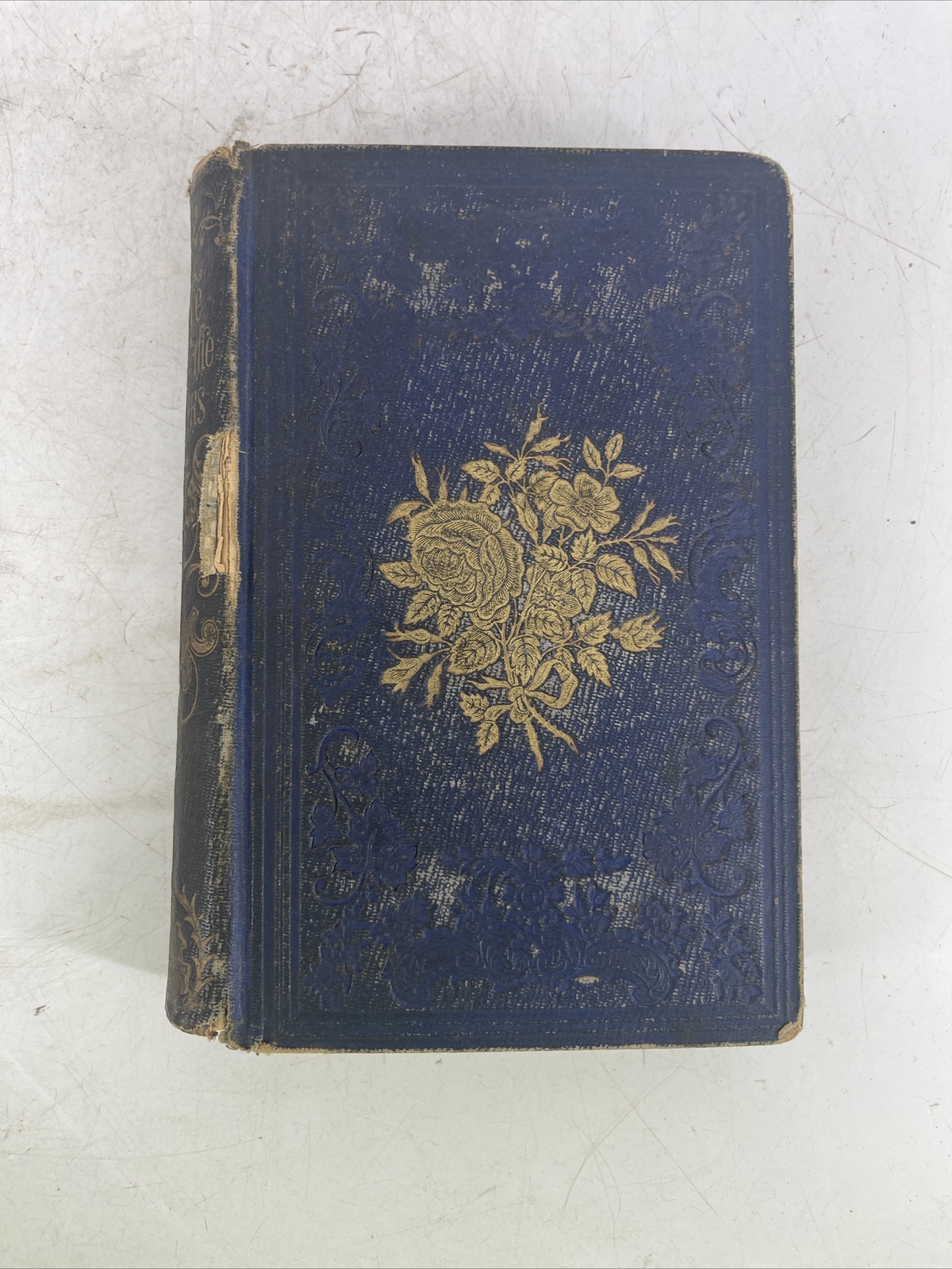 1854 The Rural Wreath or Life Among the Flowers Decorative Binding Greenwood