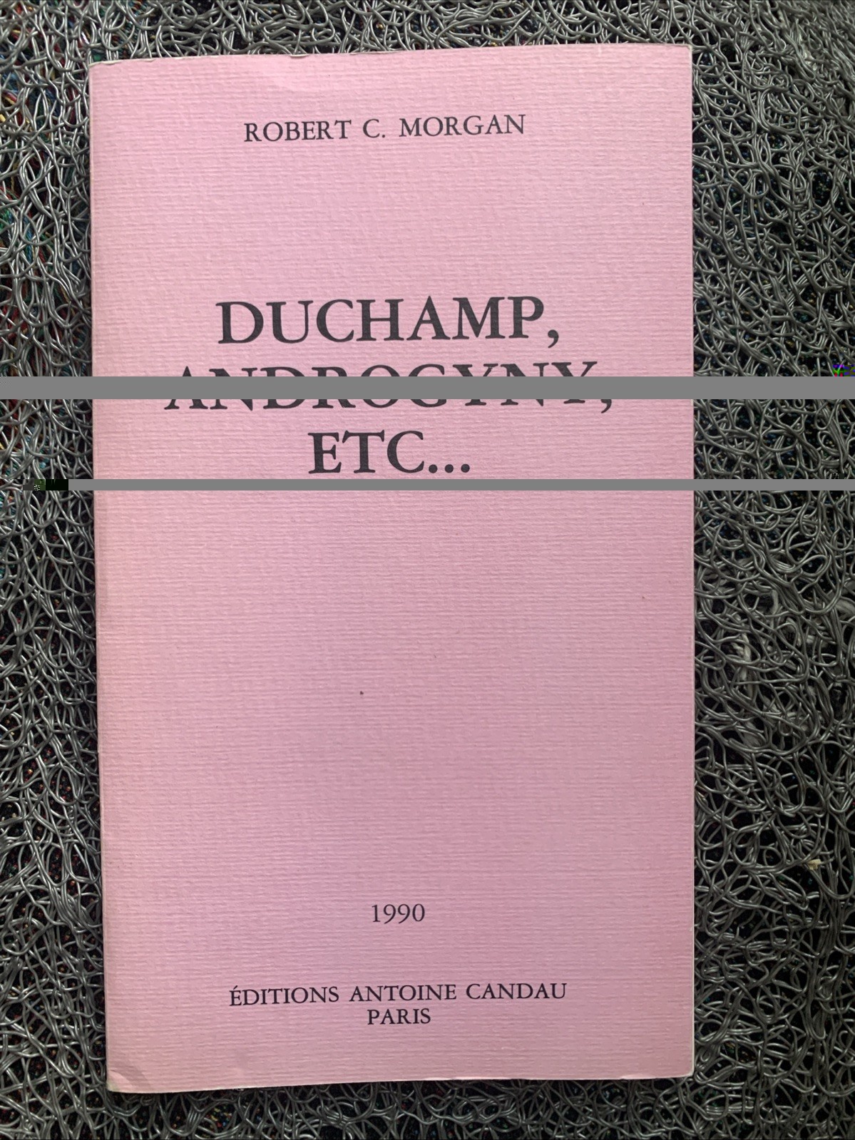 Duchamp, Androgyny, etc. by Robert C. Morgan (PB, Eng / French) : VGC