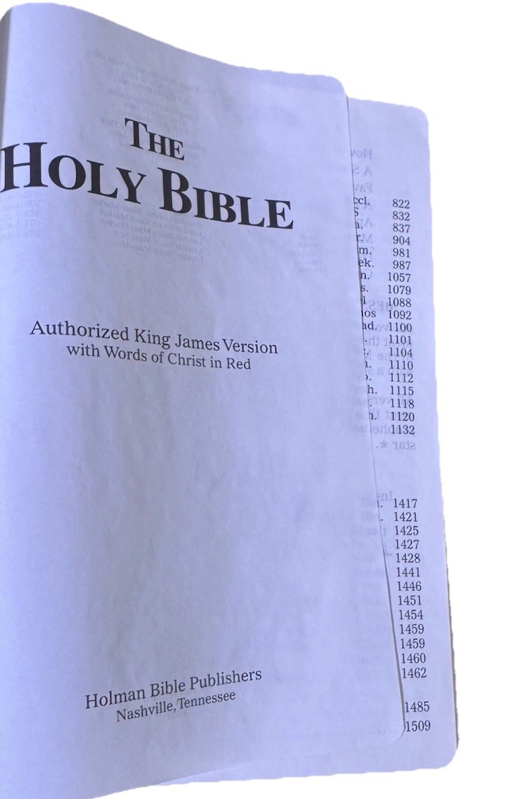 KJV Giant Print Reference Bible, Charcoal LeatherTouch, Indexed by Holman Bible