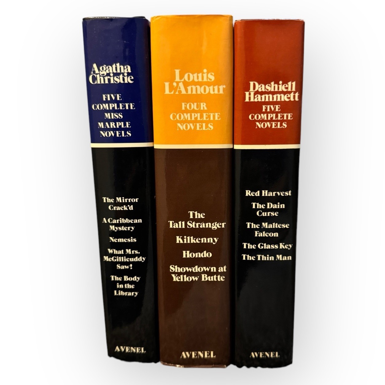 Avenel HC Set: Hammett, Christie, L’Amour – 14 Complete Novels (VG+)