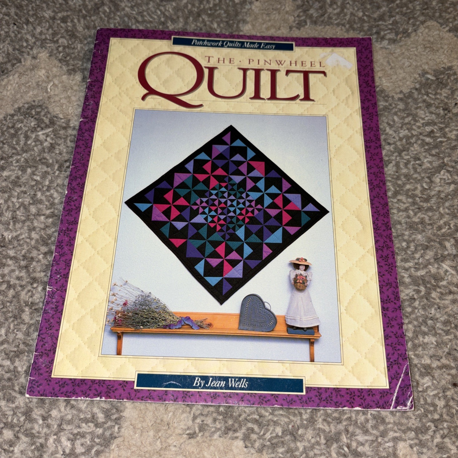 Vintage 1992 The Pinwheel Quilt Pattern Book by Jean Wells