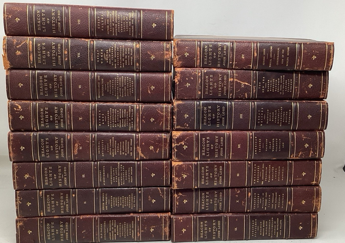 Beacon Lights of History; Set of 15; John Lord; 1884-1902
