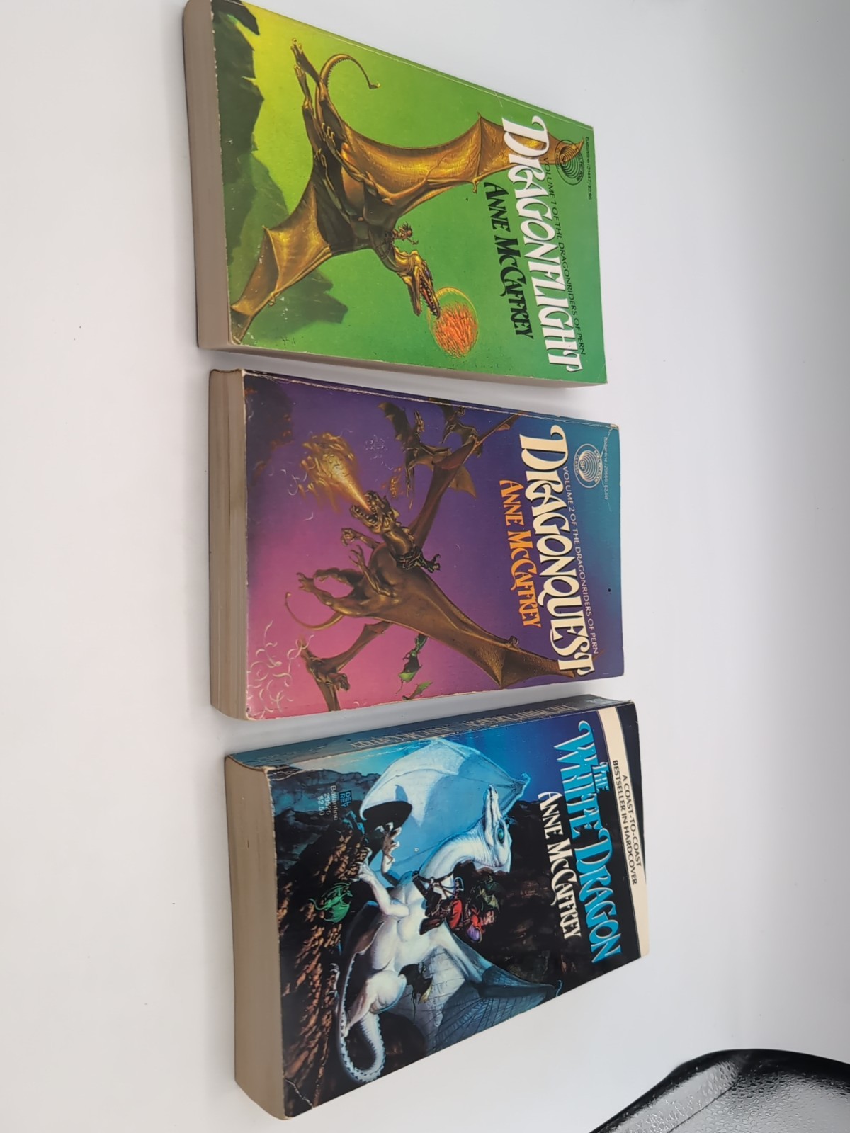 LOT of 3 Dragonriders of Pern SLIPCASE BOX SET Ann McCaffrey (Vtg 1980s Del Rey)