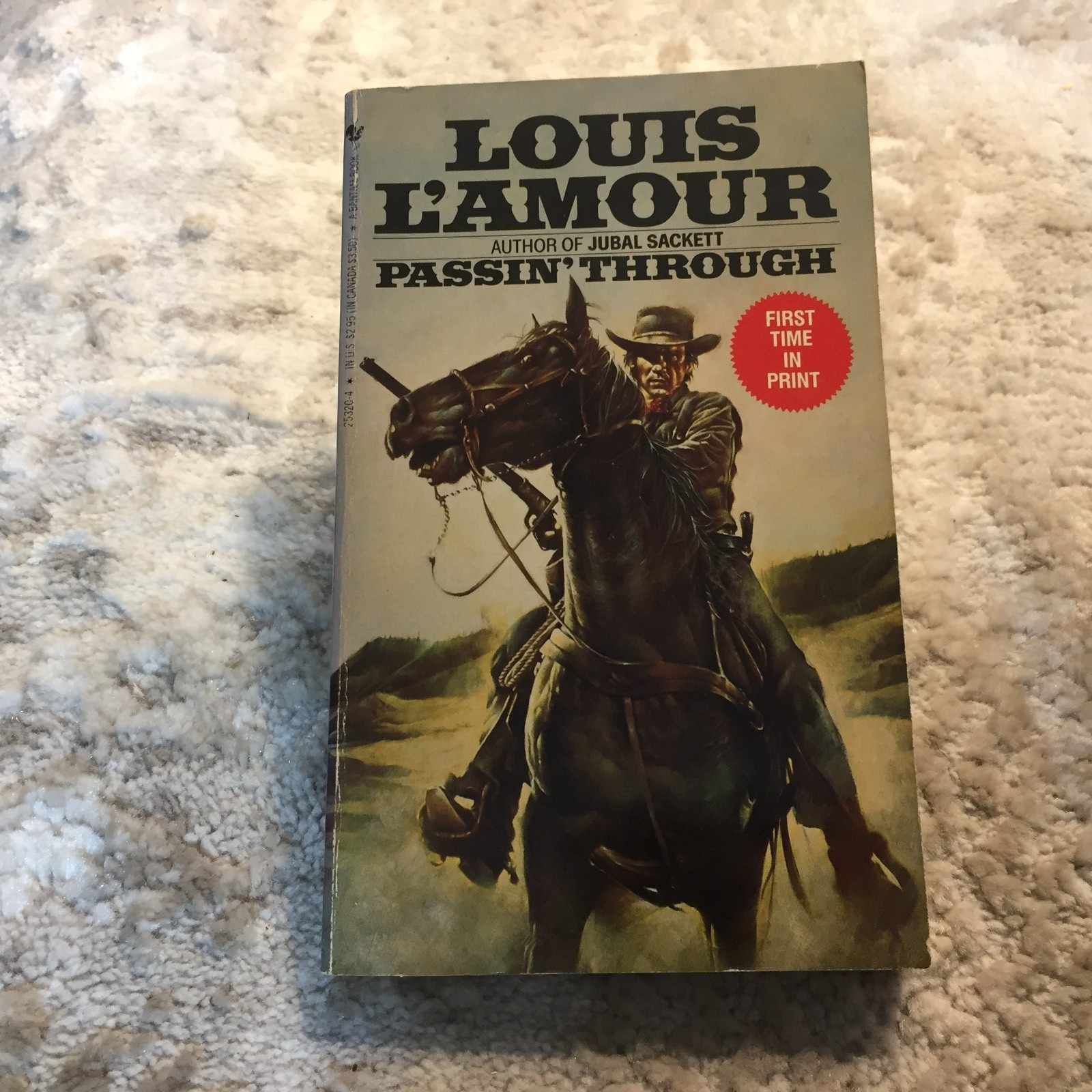 Passin’ Through Louis L’Amour 1985 Bantam Books Fugitive On The Run Western Book