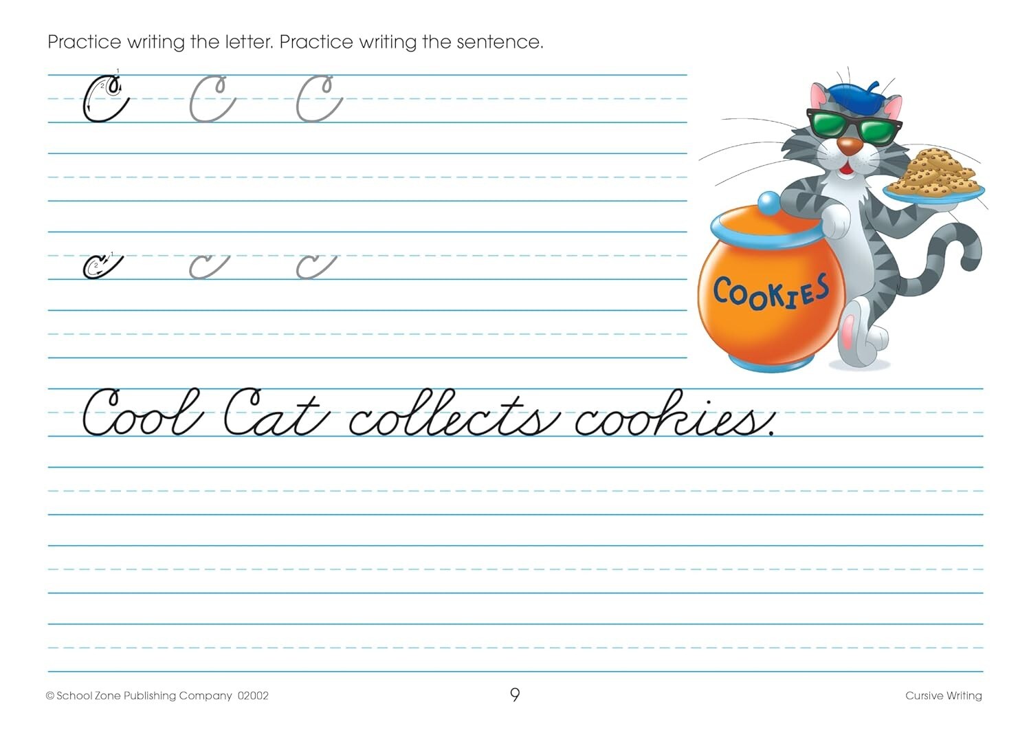 Cursive Workbook Writing Handwriting Practice Tracing Letters Ages 8 to 10 – NEW