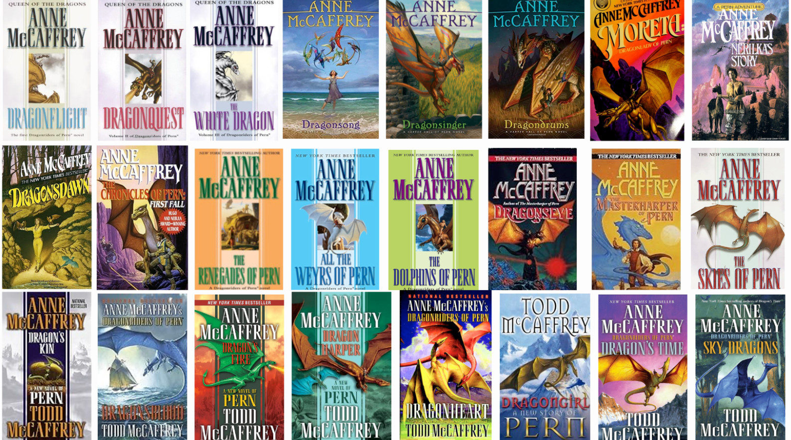 Complete Set Series – Lot of 25 Dragonriders Pern books by Todd & Anne McCaffrey