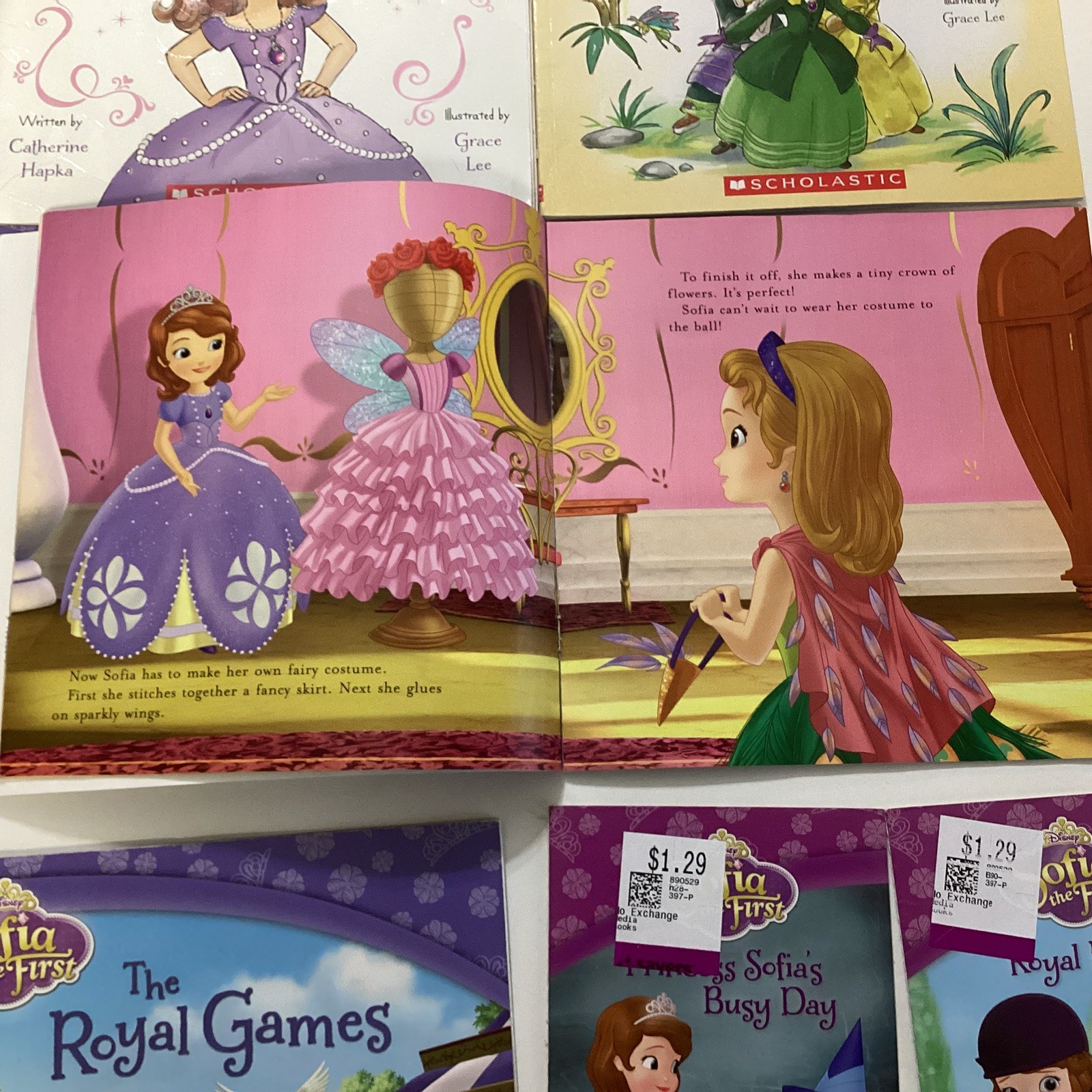 Sofia the First Preschool Kindergarten Picture Children’s Story 10 Book Lot