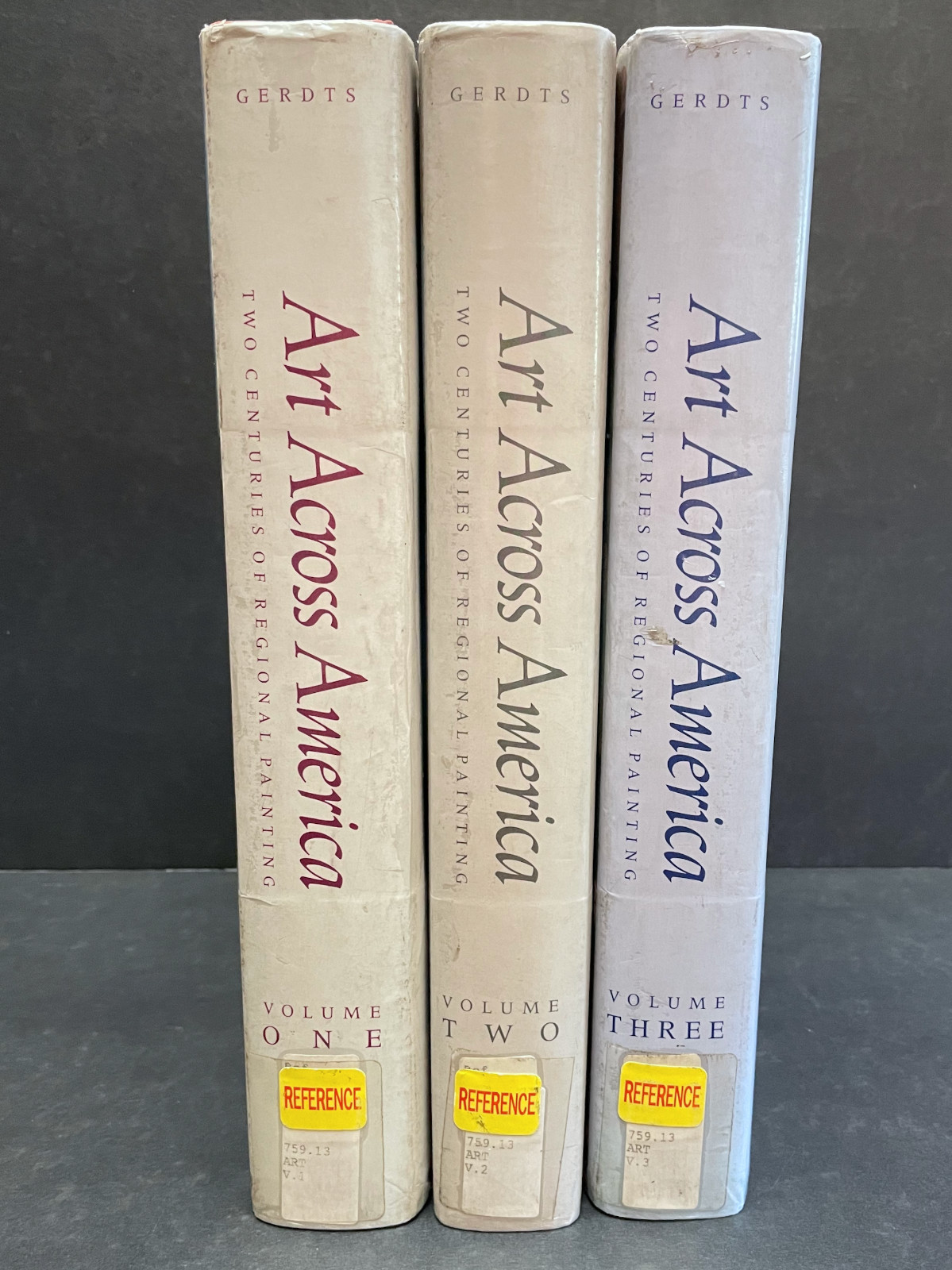 Gerdts 1990 ART ACROSS AMERICA 3 Volume Set Ex-Library Hardcovers