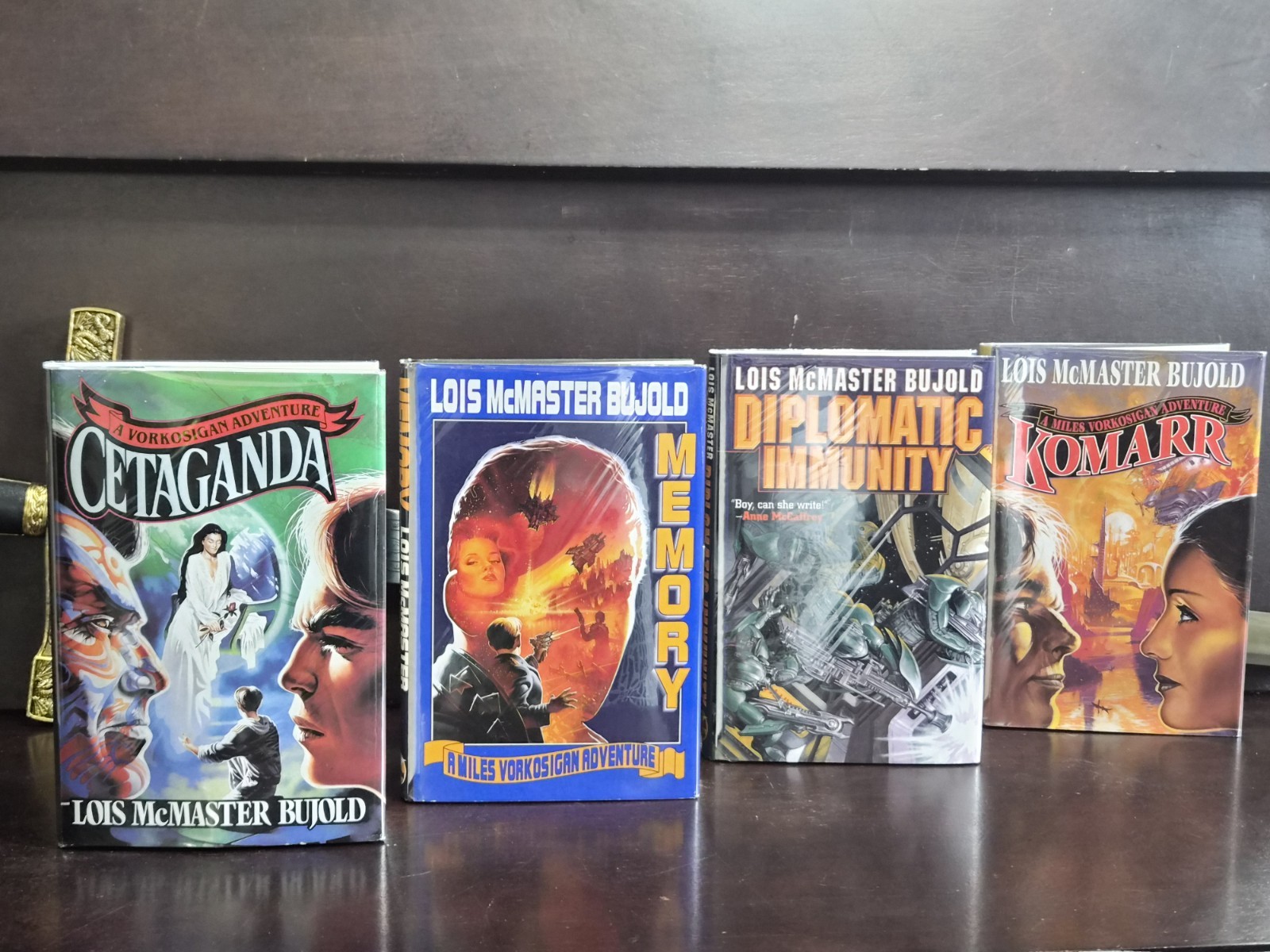 ​​​Lois McMaster Bujold VORKOSIGAN SAGA 4-Book Set 1996-2002 Miles BCE HCDJ VG+