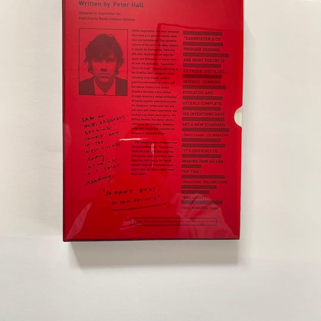 Sagmeister Graphic Design Book 172x242mm 2001 Hardcover 286 Pages
