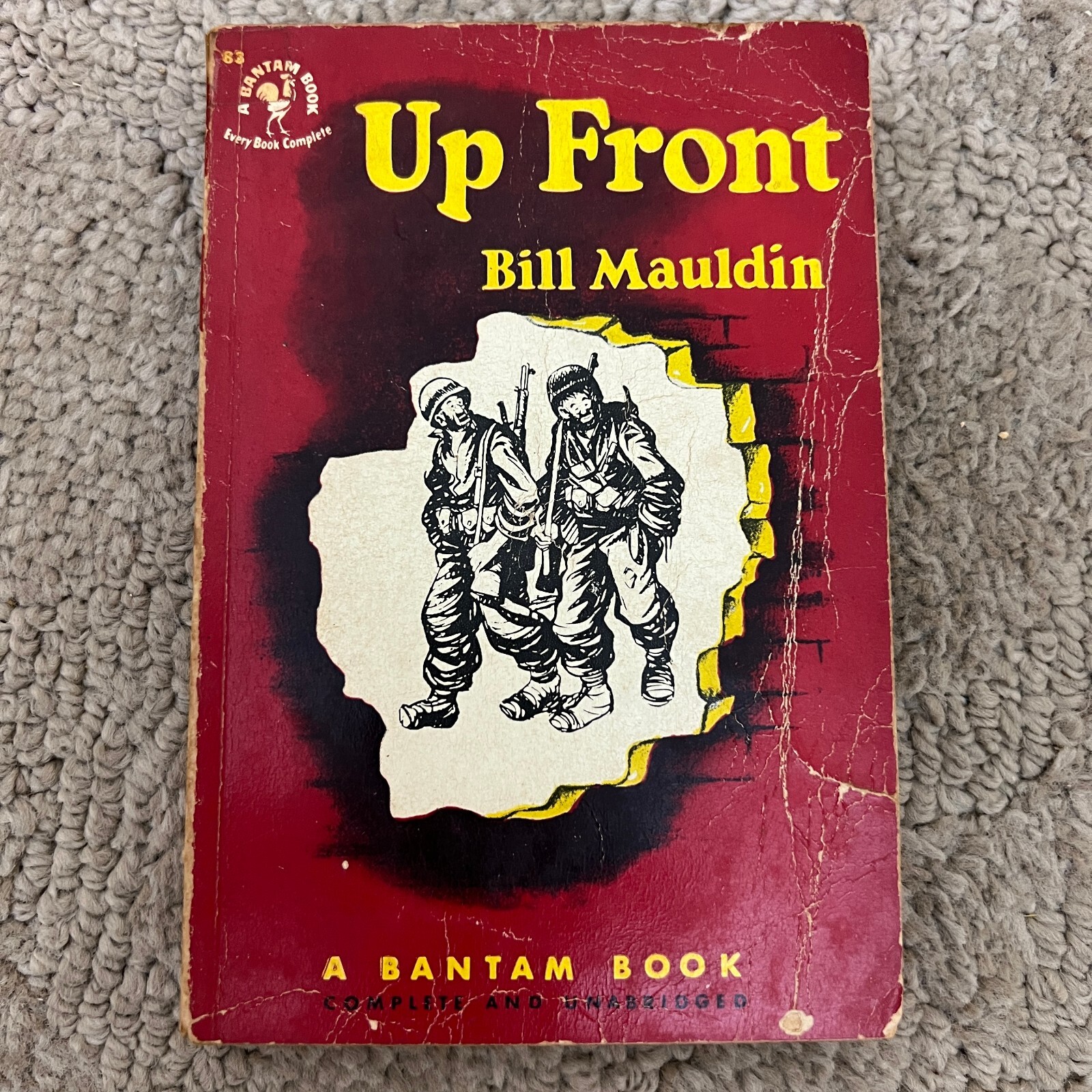 Up Front Drama Paperback Book by Bill Mauldin from Bantam Books 1950
