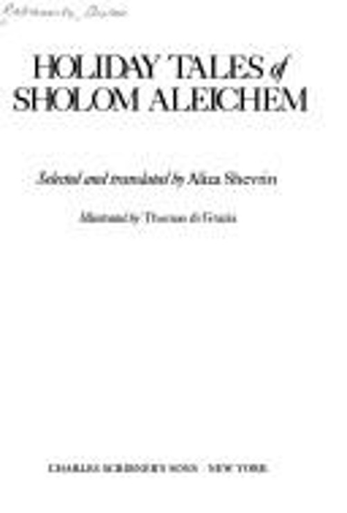 Holiday tales of Sholom Aleichem Sholem Aleichem