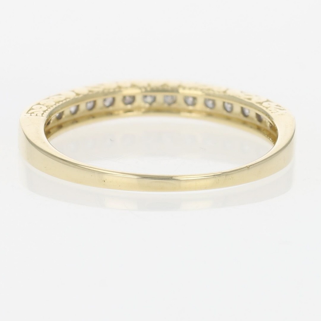 .18ctw Diamond Pavé Milgrain Scroll Wedding Band Ring 14k Yellow Gold Size 7