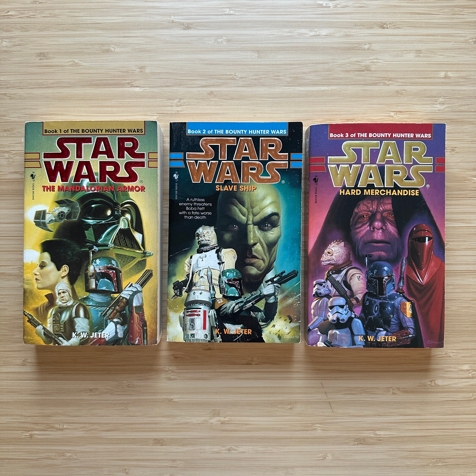 Lot STAR WARS Bounty Hunter Wars Trilogy K.W Jeter 1990s 1st Printing Paperback