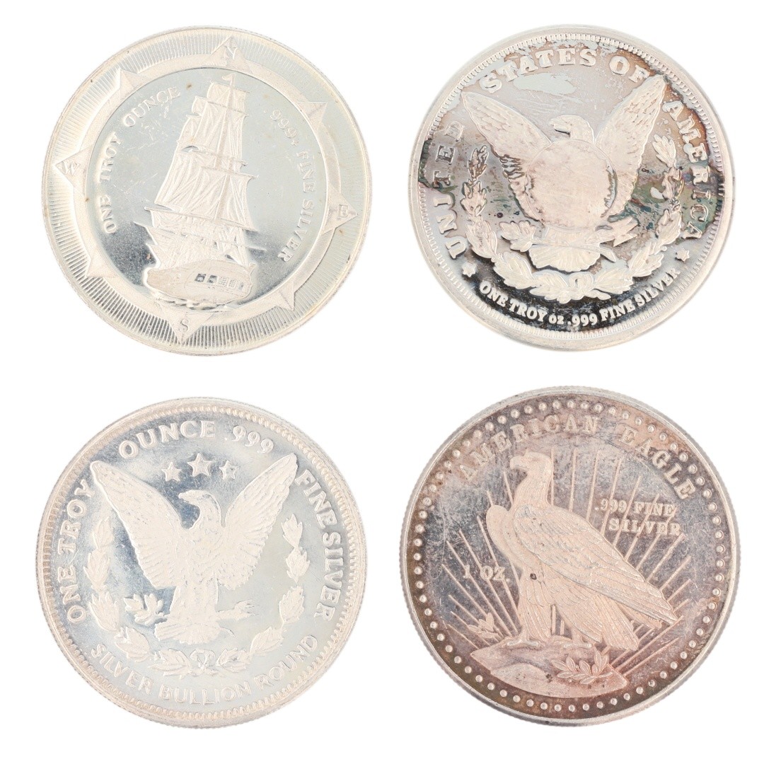 Assorted 1 oz .999 Fine Silver Rounds / Bar Variety Collection Set of 34