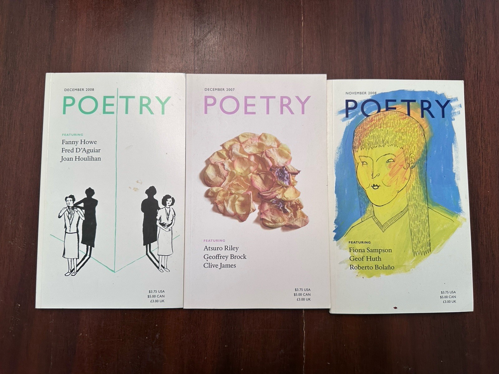 POETRY Magazine Lot: Dec 2007 Nov Dec 2008 Literature Poetry Magazine