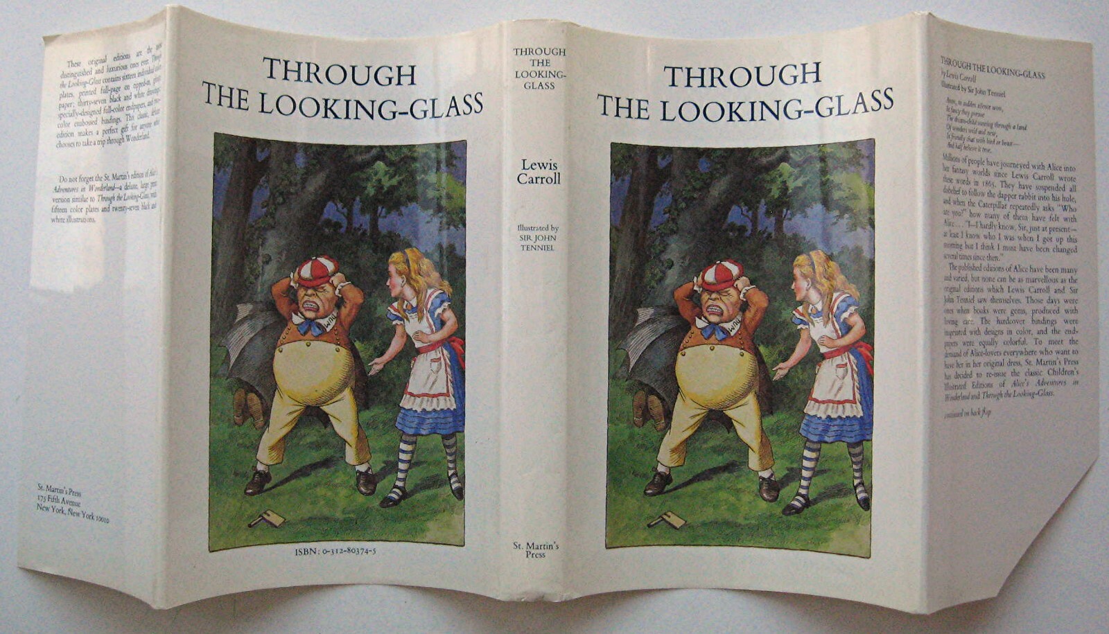 THROUGH THE LOOKING-GLASS Lewis Carroll ILLUS Sir John Tenniel HC DJ 1977 1st X1