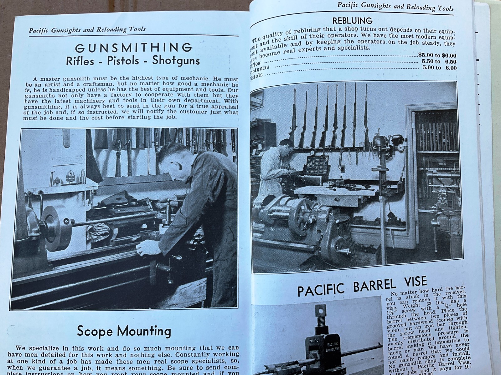 Vintage Original 1944 Pacific Reloading & Gun Sights Book 7 3/4″ X 5″ 134 Pages