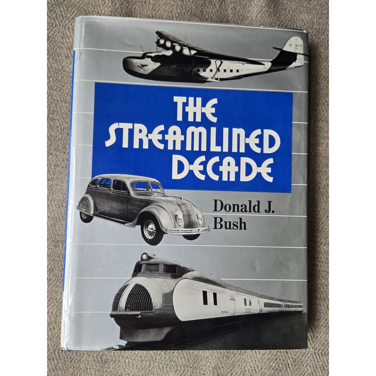 George Braziller The Streamlined Decade Donald J Bush Blue Hardcover Book