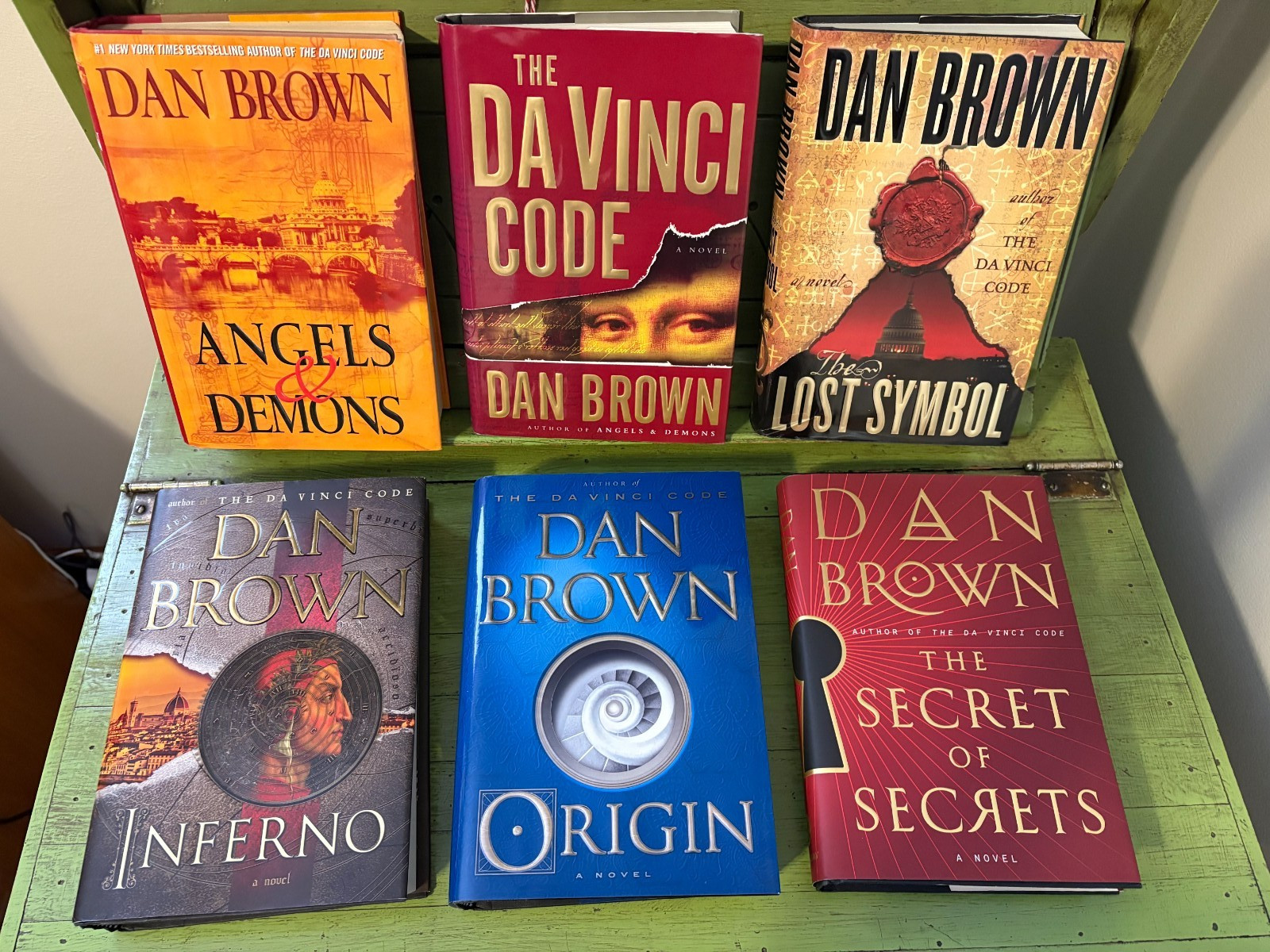 Dan brown Robert Langdon Series Complete Set Lot of 6 Hard Cover Like New