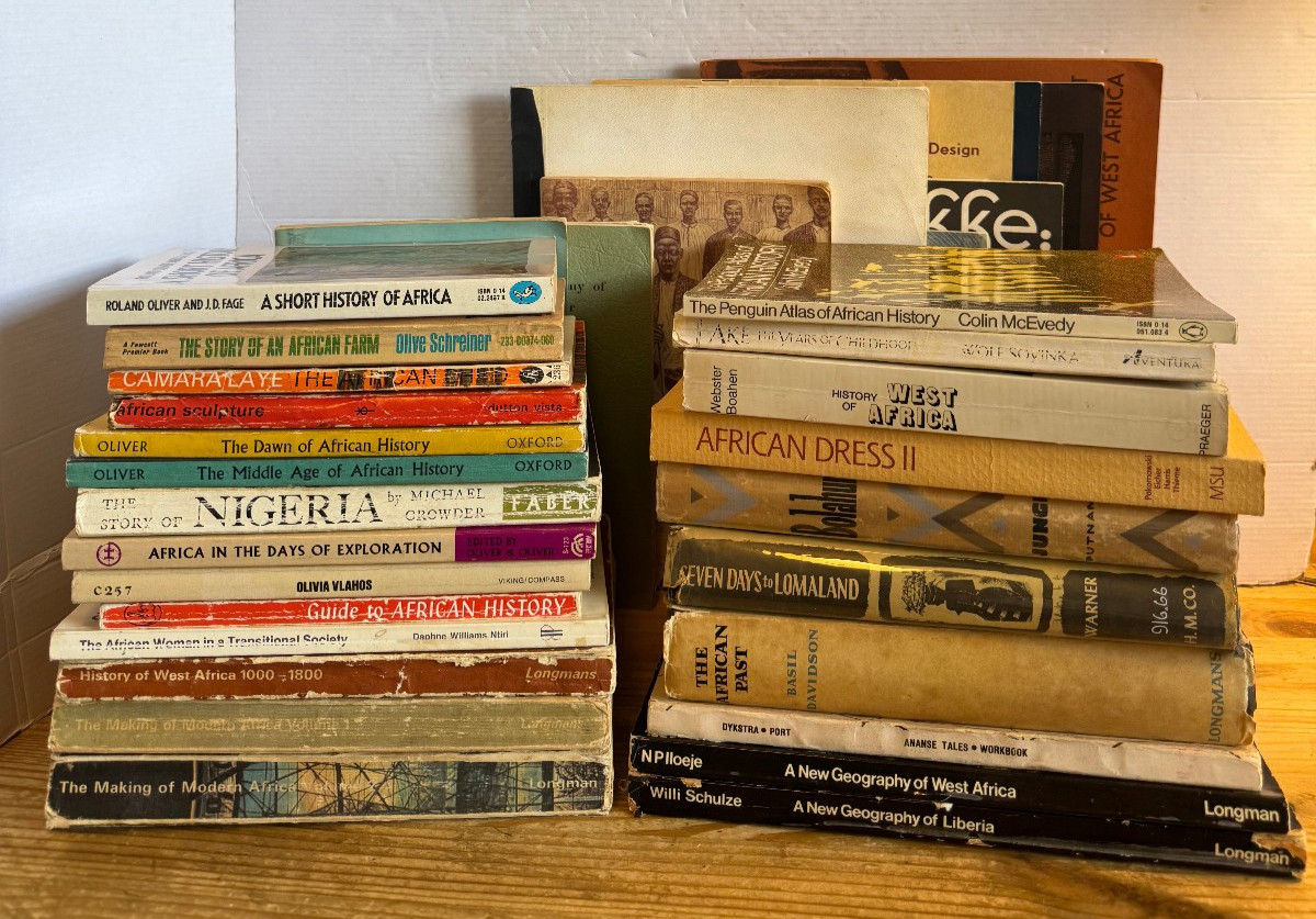 Africa History Lot 24 Books Art Culture Textiles + 12 Catalogs Nigeria Vintage