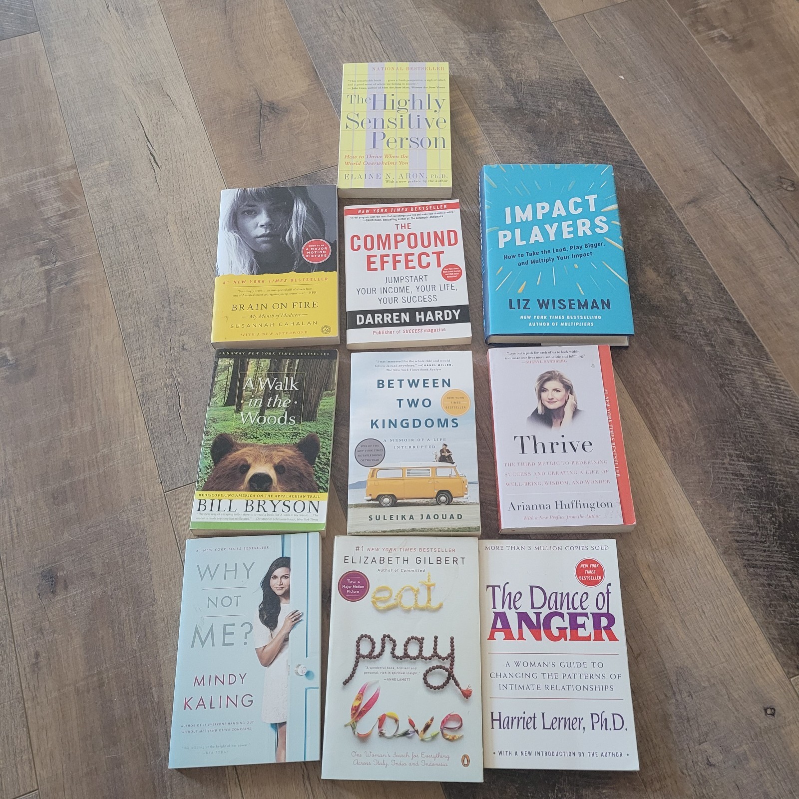 Lot Of 10 New York Times National Bestseller Nonfiction Books Memoir Self-Help