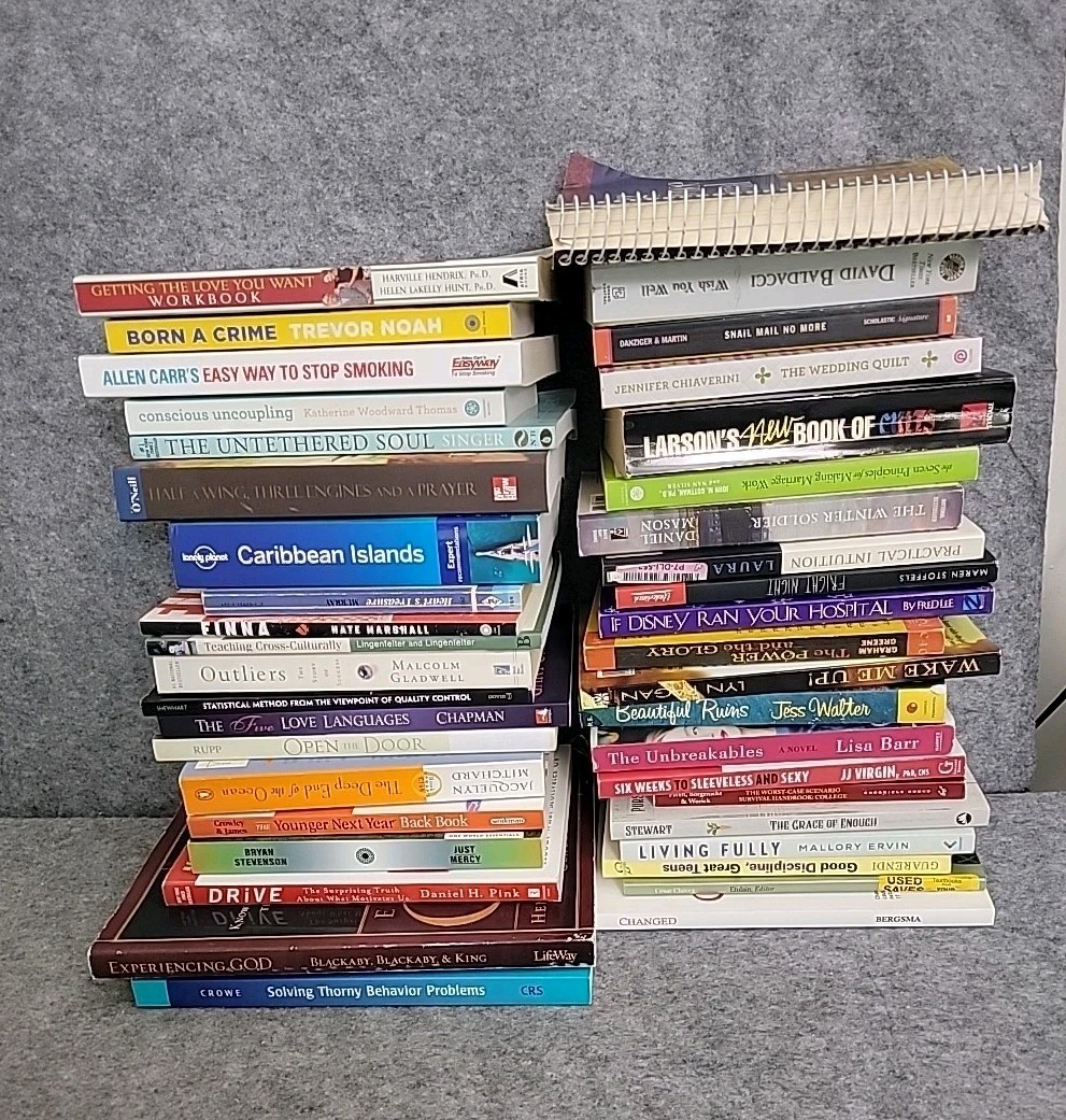Big RANDOM MIX Lot 40 Paperback Fiction & Nonfiction Literature Various Titles