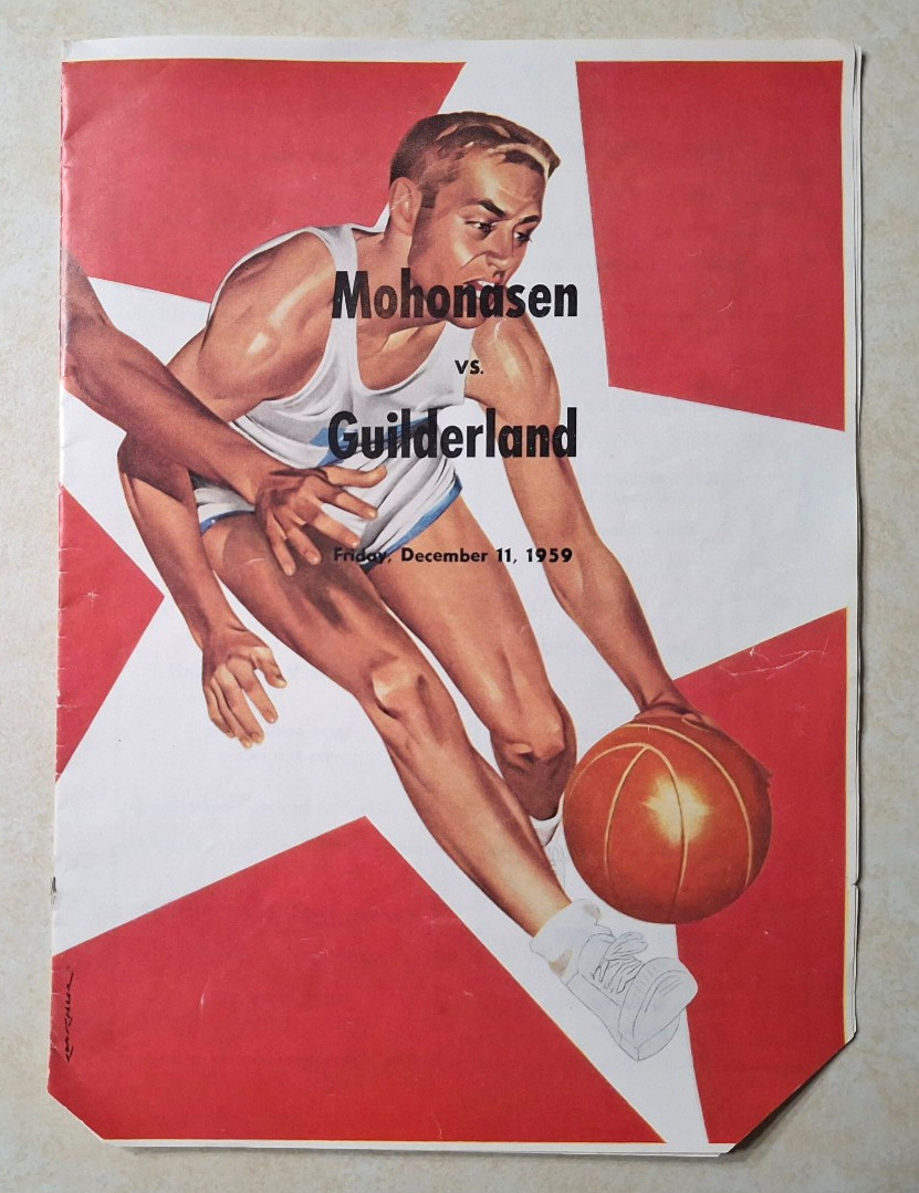 Vintage Mohonasen v Guilderland NY High School Basketball Program Coca Cola 1959