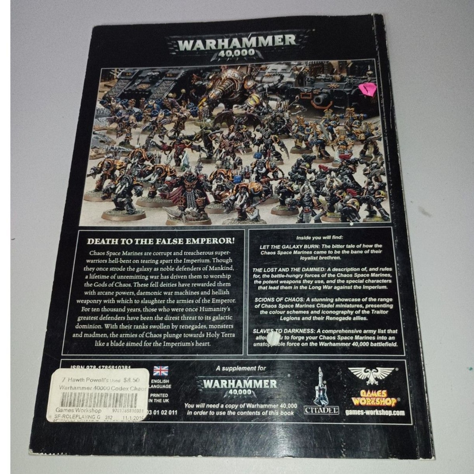 WARHAMMER 40,000 -Codex Tyranids/Adeptus Custodes/Codex Orks/Chaos Space Marines