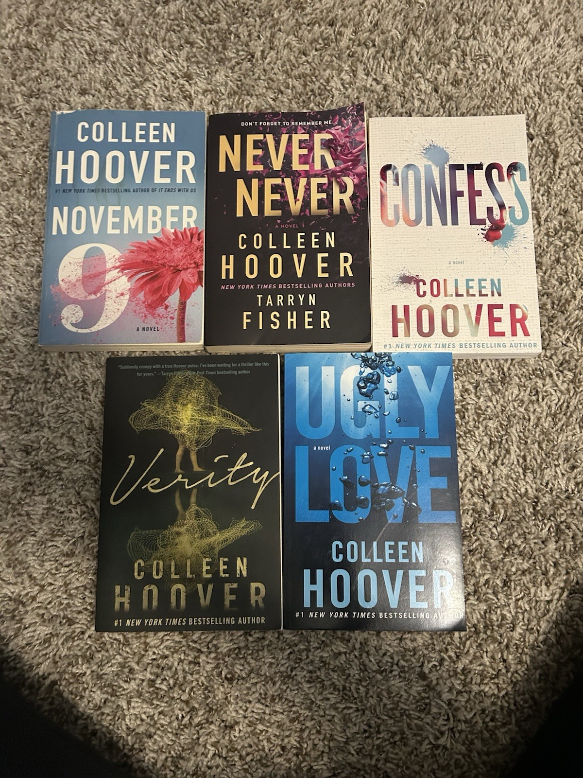 Colleen Hoover Book Bundle Lot of 5 Paperback Books Good Condition