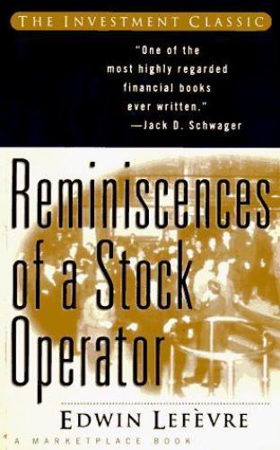 REMINISCENCES OF A STOCK OPERATOR by Edwin Lefevre FREE SHIPPING paperback book