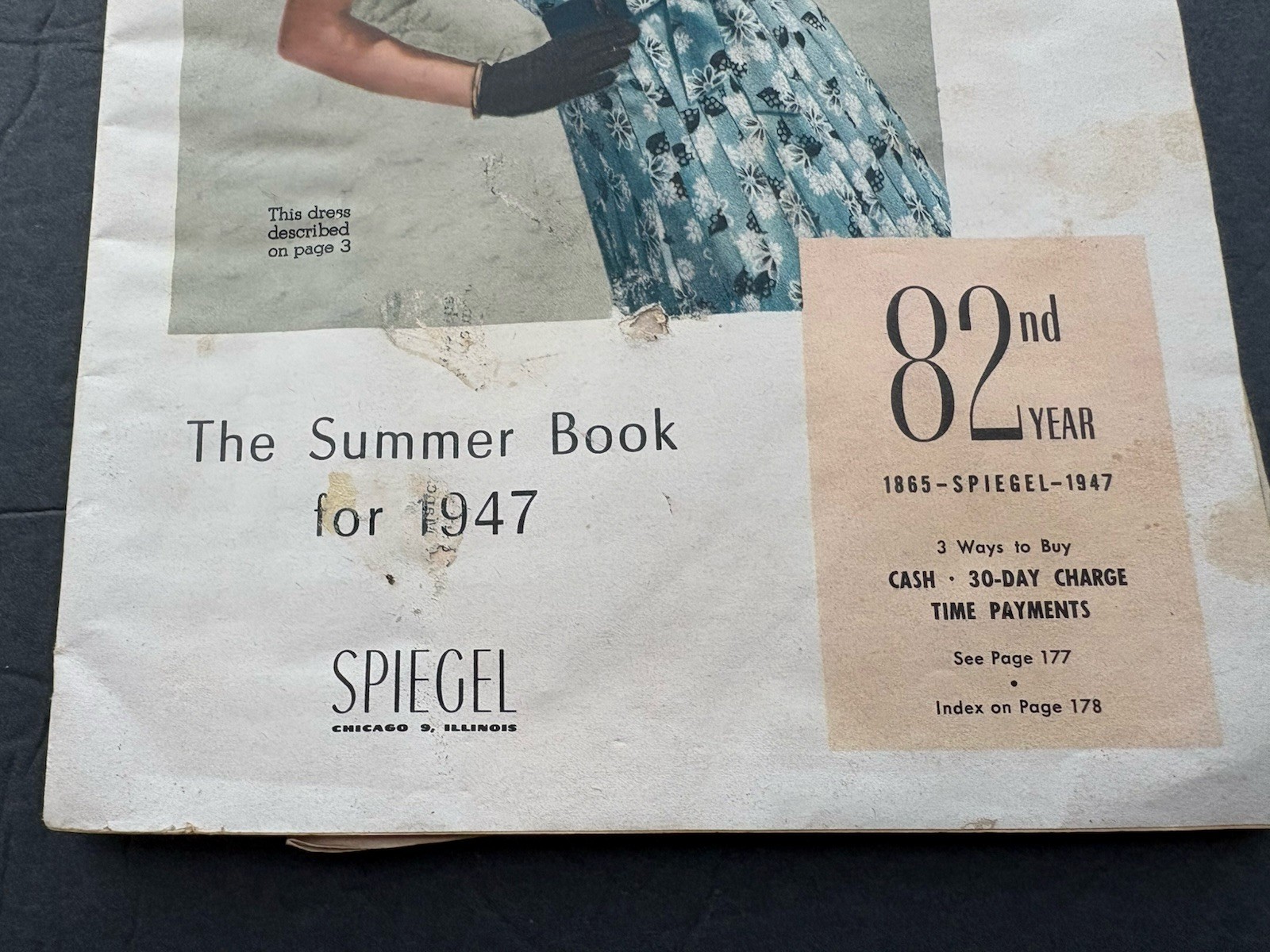 Vintage Spiegel Spring & Summer 1947 Catalog Fashion Home Paper Back Order Form