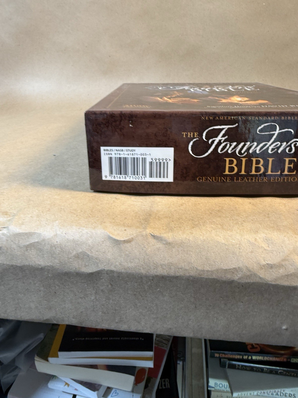 Founders Bible NASB Genuine Leather Study Bible David Barton Boxed Red Letter