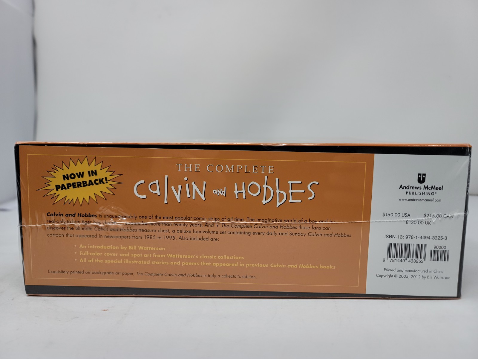 The Complete Calvin and Hobbes Paperback -4 books hard cover box SEALED