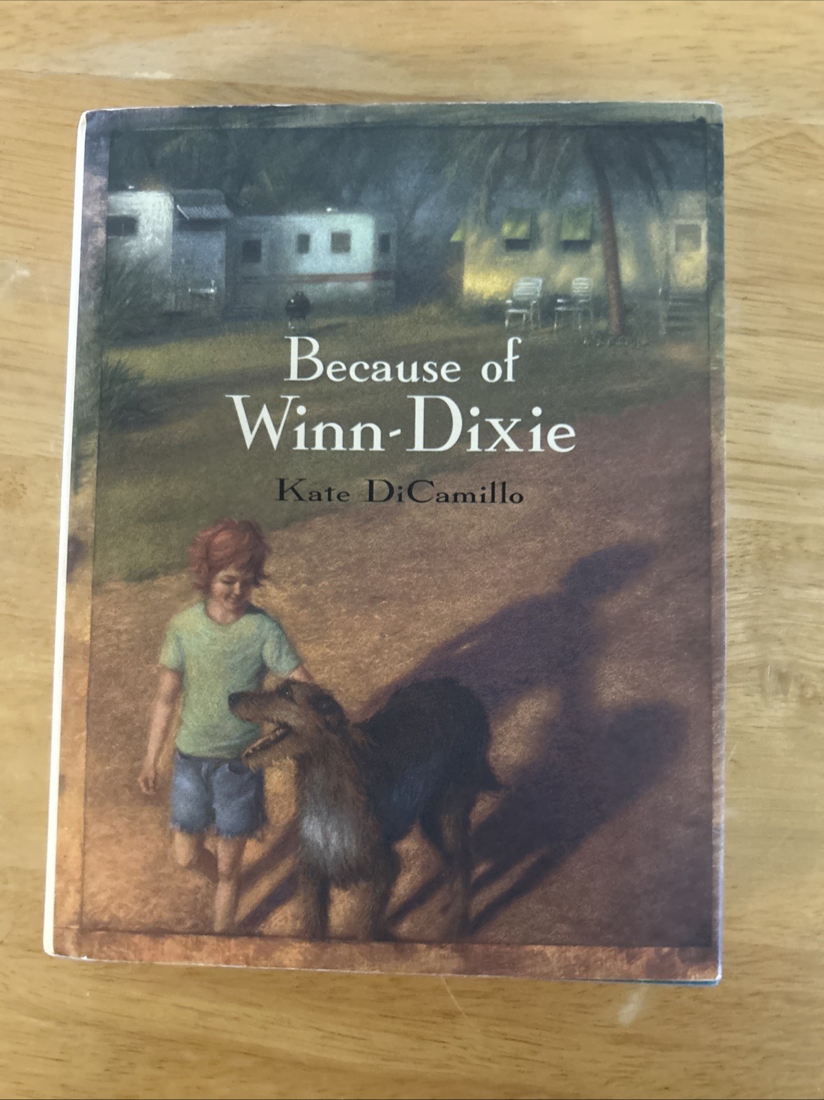 Because of Winn-Dixie by Kate Dicamillo (2000, Hardcover), signed, 1st/3rd