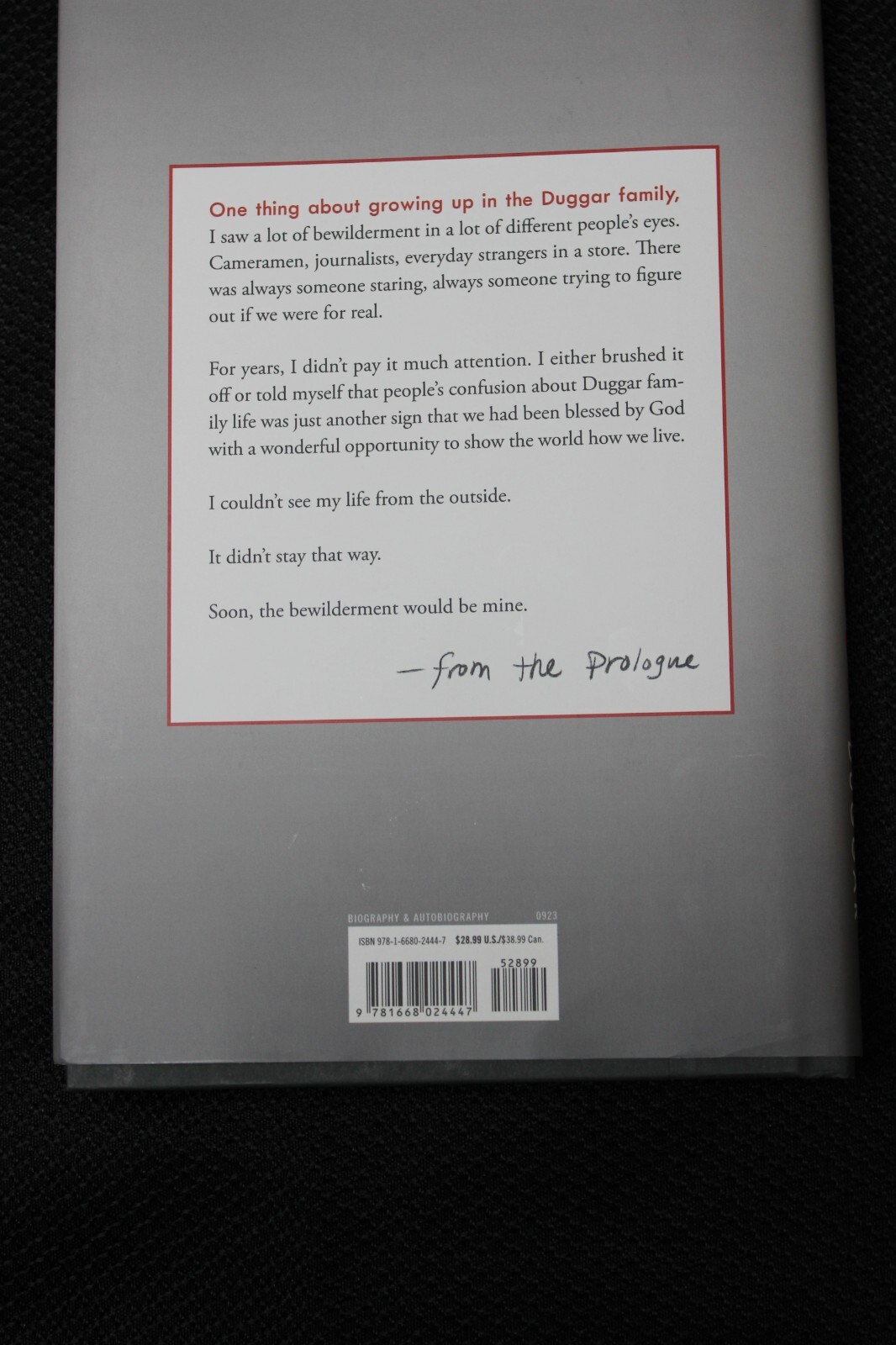 Counting the Cost A Memoir Jill Duggar hardcover 2023