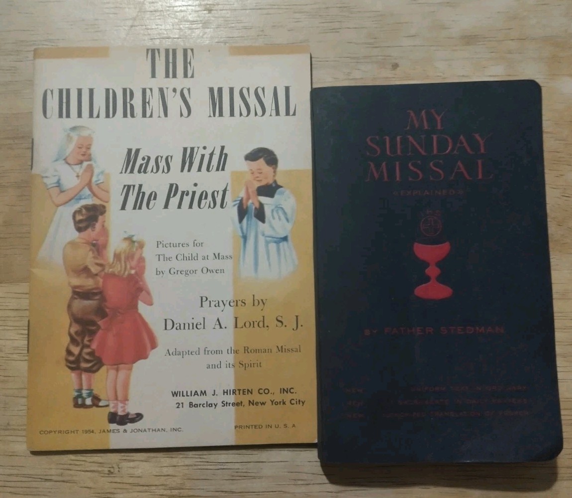 My Sunday Missal explained by Father Stedman 1938-1941 paperback, 5.25″x3.25″