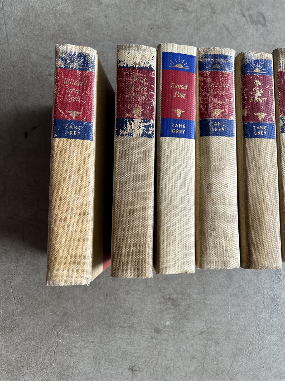 Zane Grey Western Novels Walter J Black Edition. Lot Of 9 – Hardcover Books