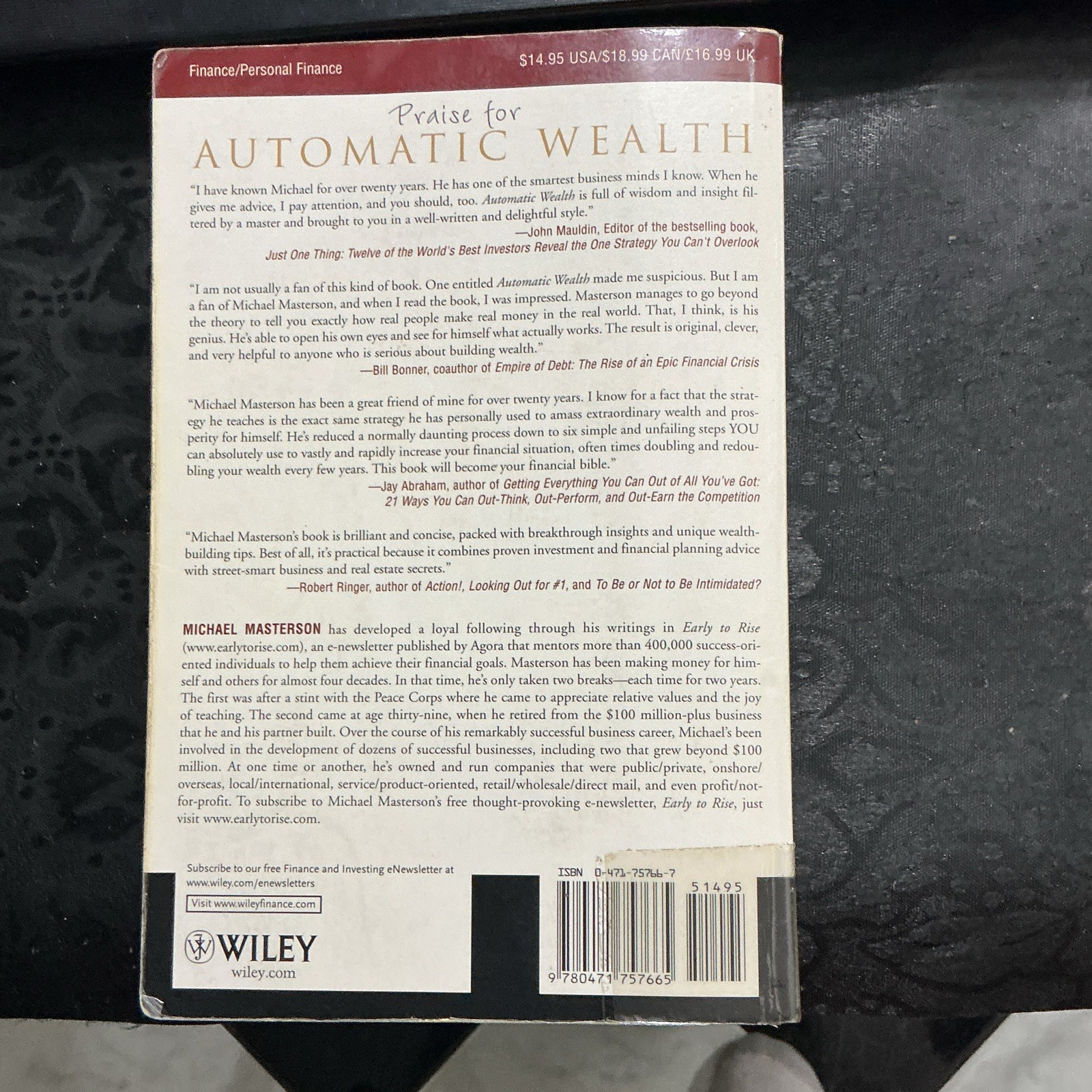 Wiley Automatic Wealth: The 6 Steps to Financial Independence Masterson PB 2006