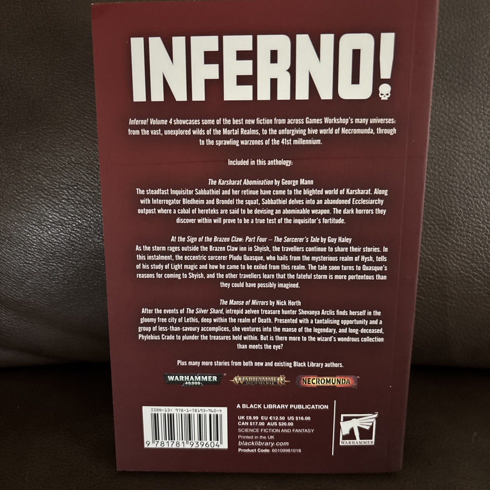 INFERNO! VOLUME 4 (4) By Guy Haley & George Mann NEW Warhammer Trade Paperback