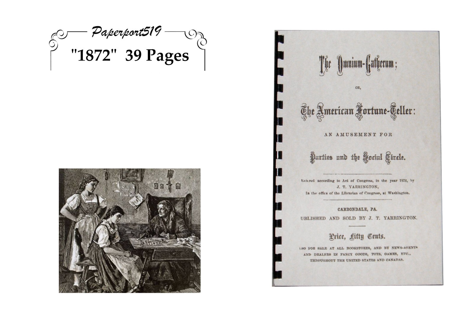 Omnium Gatherum Or The American Fortune Teller “1872” 39 Pages