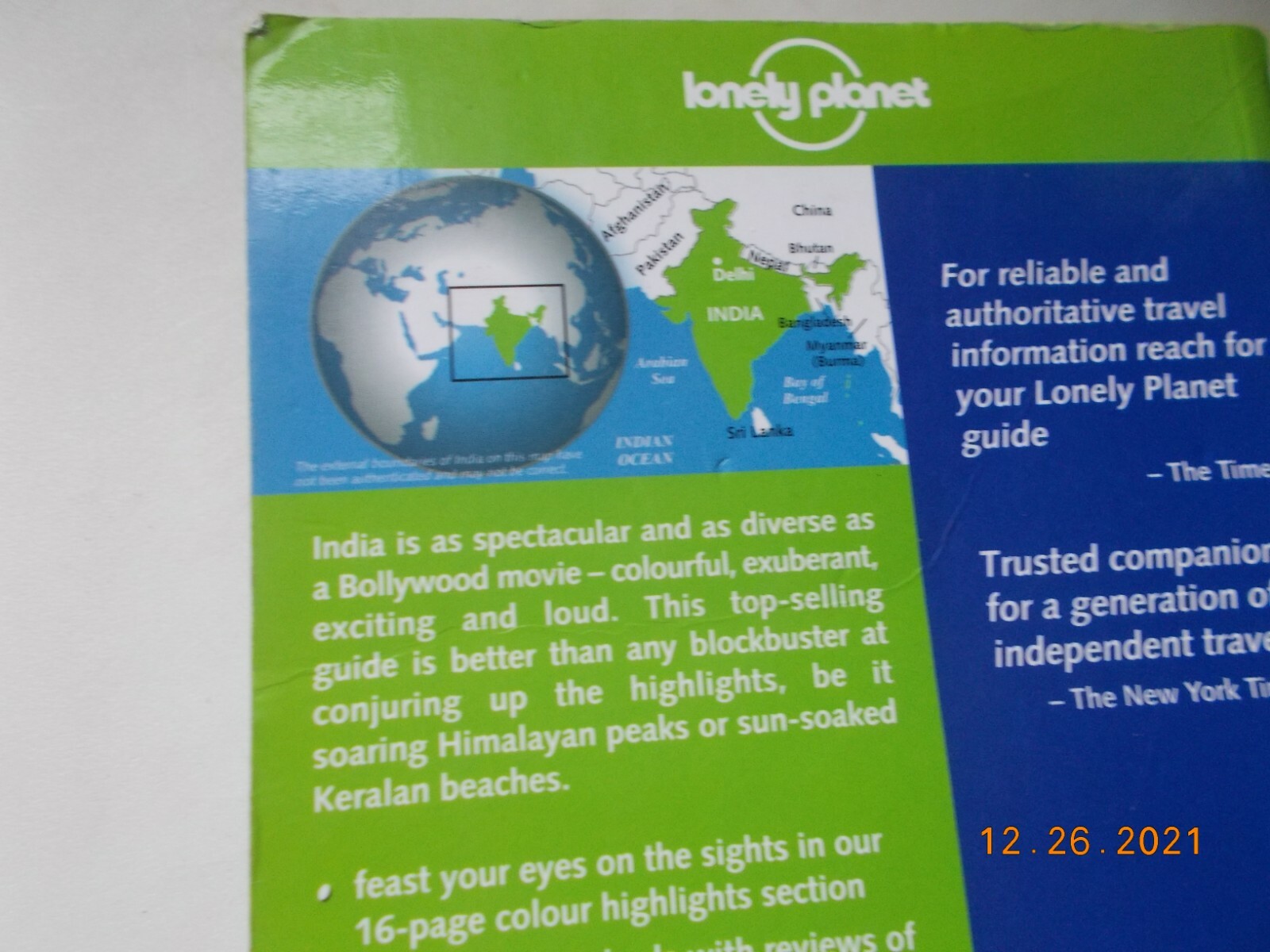 Lonely Planet India by Sarina Singh (2003, Trade Paperback) 1088 Pages!!